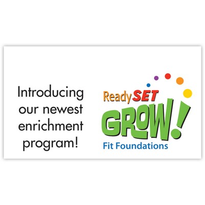 USA Made Synthetic Paper Badge Ribbon Full-Color (2"x3.5") Rectangle