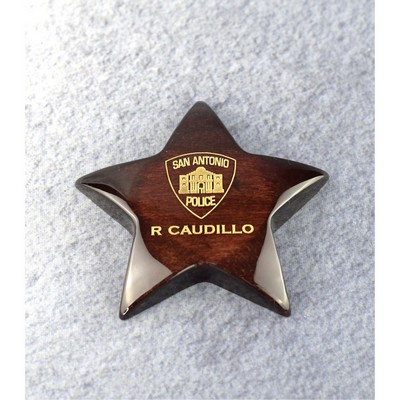 Star Performer Paperweight - Rosewood