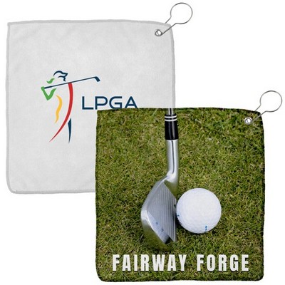 12" x 12" Sublimated Micro Fiber Golf Towel