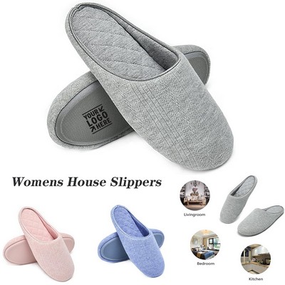 Womens Bedroom Lightweight Indoor Soft Cozy Memory Foam Cotton House Slippers
