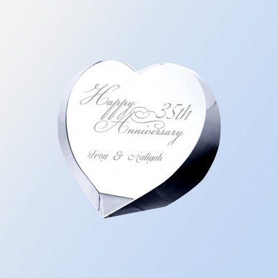 TrueHeart Crystal Paperweight