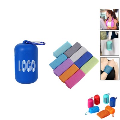 12" x 35" Cooling Towel with Silicone Carrying Case