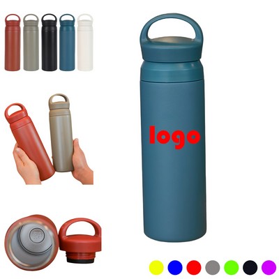 17 Oz Stainless Steel Thermos With Leak Proof Lid And Handle
