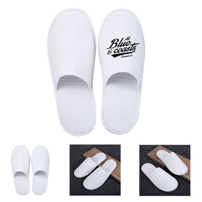 Waffle Pattern Hotel Slippers