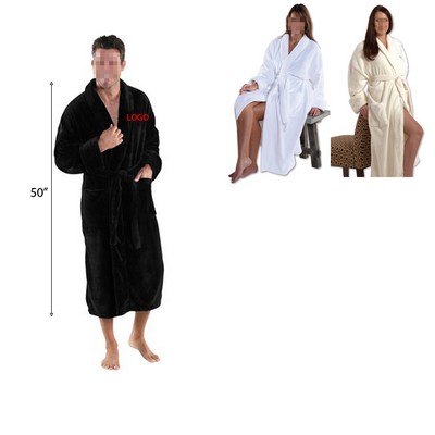 Coral Fleece Shawl Collar Robe