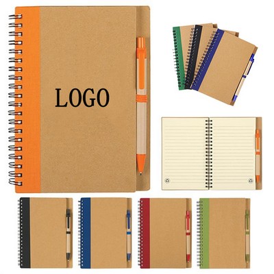 Eco-Inspired Spiral Notebook And Pen Set