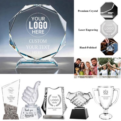 Personalized Crystal Trophy Award
