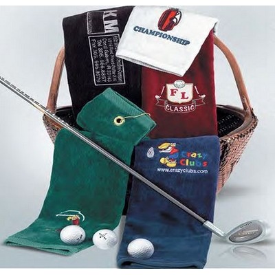 Black Golf Towel (16"x25")