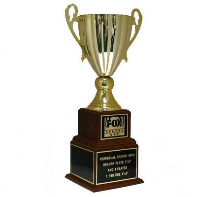 22 ½" Perpetual Trophy Gold Cup w/5 Plates