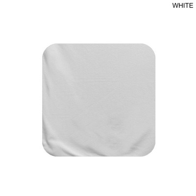 White Plush and Soft Velour Terry Cotton Blend Face Cloth, (12"x12"), Smooth surface, Blank Only