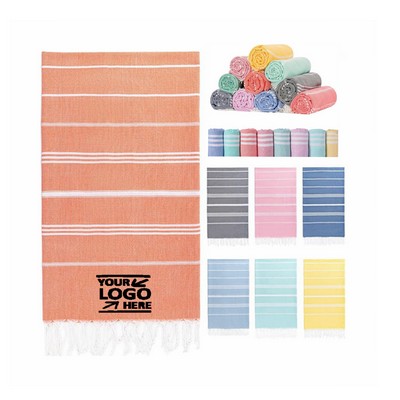 Oversized Embroidered Turkish Beach Towel