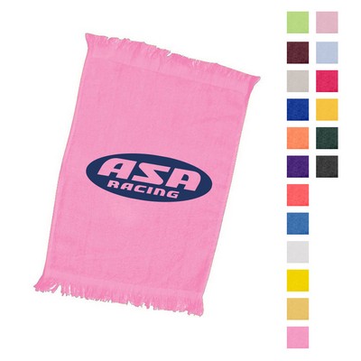 Velour Fingertip Towel with Fringes