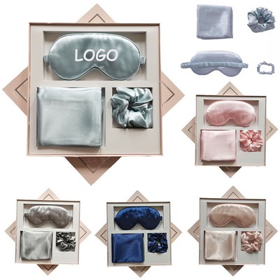 Dreamy Sleep Set: Pillowcase, Hair Tie & Eye Mask