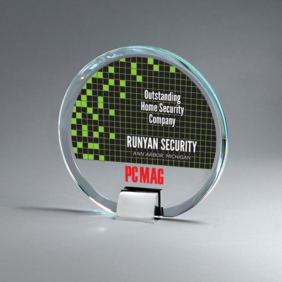 Beveled Circle with Chrome Base (7"x7"x1.25")